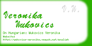 veronika wukovics business card